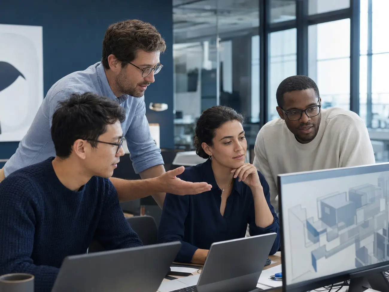 A technology employer collaborating with an engineering team
